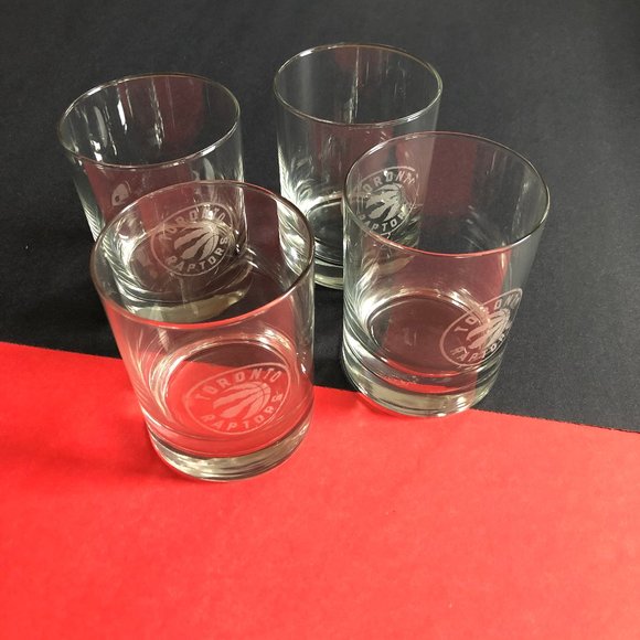 Toronto Raptors Other - Set of 4 Toronto Raptors Heavy Bar Glasses